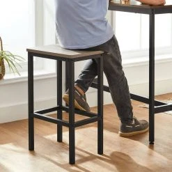 VASAGLE Barhocker »LBC65X LBC065B02«, 2er Set Barstühle, für Küche, Wohnzimmer, Esszimmer, Industrie-Design Greige, Vintage -Vasagleau Geschaft e41c51f1 0ac5 4c0b bd23 d1848b36d78d