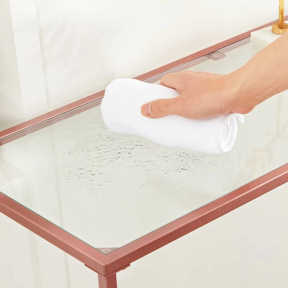 VASAGLE Konsolentisch »LGT26G LGT026A02 LGT026B01«, Beistelltisch, Sofatisch stabil, Glastisch, Wohnzimmer Roségold, Goldfarben, Schwarz 23 VASAGLE Konsolentisch »LGT26G LGT026A02 LGT026B01«, Beistelltisch, Sofatisch stabil, Glastisch, Wohnzimmer Roségold, Goldfarben, Schwarz – Bild 21