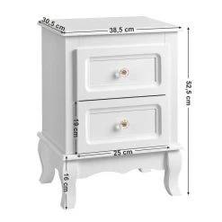VASAGLE Nachttisch »RDN012«, 2 Stück Beistellschränke, Beine aus Kiefernholz, weiß -Vasagleau Geschaft e540e510 be97 454c ba2c 4fadaef17e49