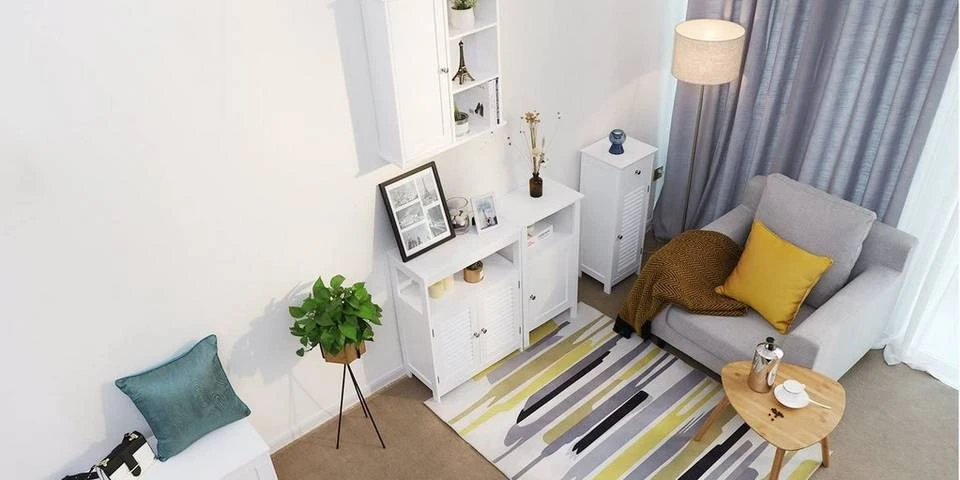 VASAGLE Badkommode »BBC43WT«, Badezimmerschrank, Badschrank, weiß 7 VASAGLE Badkommode »BBC43WT«, Badezimmerschrank, Badschrank, weiß – Bild 5