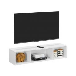 VASAGLE Wandregal »LTV104W01«, Hängeschrank, TV-Regal, TV-Schrank mit 3 Fächern, schwebend, platzsparend, weiß -Vasagleau Geschaft e6b84373 e862 4e5b a216 88464645a6e3