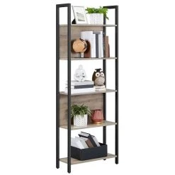 VASAGLE Bücherregal »LLS025B01 LLS025B02«, Standregal, Küchenregal, 5 offenen Regalebenen, Flur, Küche, Büro Grau, Vintage -Vasagleau Geschaft eb2749c5 2270 4345 8b15 a197ff72eaa6