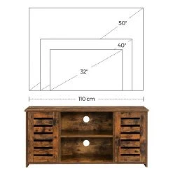 VASAGLE Lowboard »LTV102X01«, TV-Schrank, TV-Regal, mit offene Fächer, verstellbare Ablagen, für Fernseher bis zu 43 Zoll -Vasagleau Geschaft f1e5c82b 702e 485f bbf0 c27d42520eeb