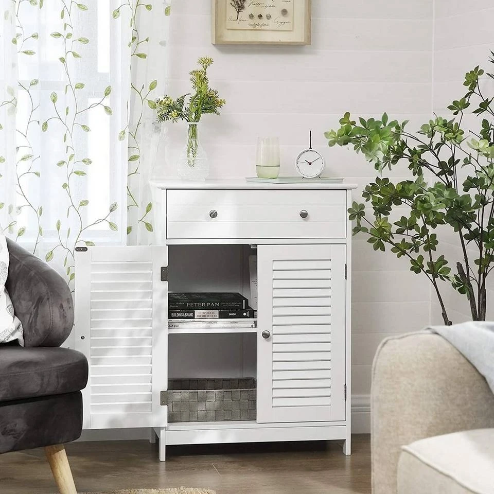 VASAGLE Badkommode »BBC51WT«, Badschrank, 60 x 30 x 80 cm, mattweiß 5 VASAGLE Badkommode »BBC51WT«, Badschrank, 60 x 30 x 80 cm, mattweiß – Bild 3