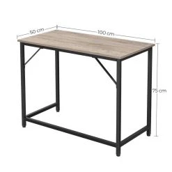 VASAGLE Schreibtisch »LWD41X LWD038 039 041 043«, Computertisch, 80/100/120/140 x 50 x 75 cm, Arbeitszimmer, Büro, einfacher Aufbau, Industrie-Design Grau, Vintage -Vasagleau Geschaft f751a6d0 e1d5 463d ba3a 531500790814