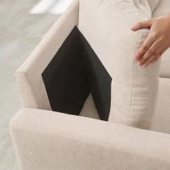 VASAGLE 3-Sitzer »LCS101«, Couch fürs Wohnzimmer, Polyester, 177 x 72 x 86 cm (L x B x H) Beige, Grau -Vasagleau Geschaft f873ed30 7f72 4f76 b7cf 99ed9f1286dc