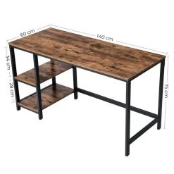 VASAGLE Schreibtisch »LWD55X«, Computertisch, Bürotisch, Wohnzimmer, vintagebraun-schwarz -Vasagleau Geschaft f8aef293 ad08 4073 a81c fb709111ea85