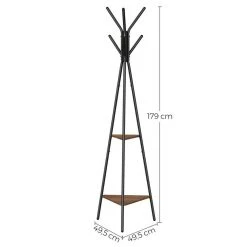 VASAGLE Garderobenständer »RCR16«, Kleiderständer in Baumform, mit 2 Ablagen, für Kleidung, Hüte, Taschen, 179cm, vintage Greige, Haselnussbraun -Vasagleau Geschaft f92dc812 a34c 46c5 9f73 2885a2a8bb4a
