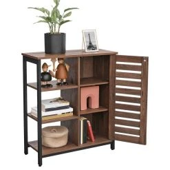 VASAGLE Sideboard »LSC74BX LSC74GD«, Küchenschrank mit 3 offenen Ablagen, Stahlgestell, vintage Braun -Vasagleau Geschaft f9e998ae 0855 4d87 a898 4d5421f80d46