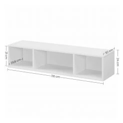 VASAGLE Wandregal »LTV104W01«, Hängeschrank, TV-Regal, TV-Schrank mit 3 Fächern, schwebend, platzsparend, weiß -Vasagleau Geschaft fc6ec2af bd8b 4a0e 98d6 5c491e375a90