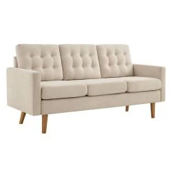 VASAGLE 3-Sitzer »LCS101«, Couch fürs Wohnzimmer, Polyester, 177 x 72 x 86 cm (L x B x H) Beige, Grau -Vasagleau Geschaft fe4a9cbf 8aba 492e 9aba 3cf81843e9c6