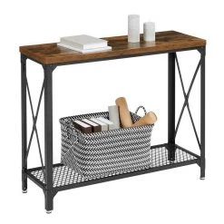 VASAGLE Konsolentisch »LNT088B01 LNT100B01«, Beistelltisch, Flurtisch, Sofatisch, 100 x 35 x 80 cm, für Wohnzimmer, Flur, vintagebraun-schwarz 25 VASAGLE Konsolentisch »LNT088B01 LNT100B01«, Beistelltisch, Flurtisch, Sofatisch, 100 x 35 x 80 cm, für Wohnzimmer, Flur, vintagebraun-schwarz -Vasagleau Geschaft fe88f227 c95b 485f ae53 57b546ad5f5c