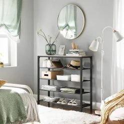 VASAGLE Schuhregal »LBS14 LBS15 LBS016«, Schuhablage mit Gitterebenen und großzügiger Oberfläche für Taschen, Metall, unterschiedliche Höhen, vintage Greige -Vasagleau Geschaft fed0d67d 7747 4cdf a0d9 70aaaf978762