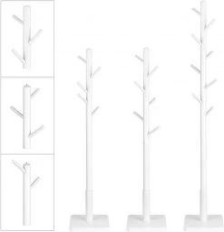 VASAGLE Garderobenständer »RCR010W02«, Kleiderständer, Massivholz, freistehend, Baumform, 8 Haken für Jacken, weiß -Vasagleau Geschaft ff53ba98 80ff 4a54 8ae8 847ff6388145