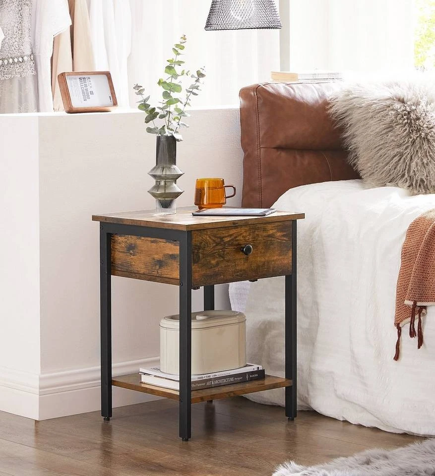 VASAGLE Nachttisch »LET55BX«, Nachtkommode, Beistelltisch, vintage 3 VASAGLE Nachttisch »LET55BX«, Nachtkommode, Beistelltisch, vintage