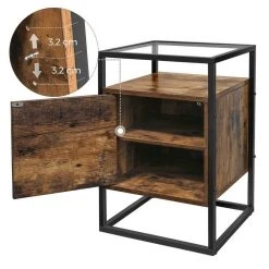 VASAGLE Nachttisch »LNT05BX«, Nachtschrank, Beistelltisch, Glastisch, vintage -Vasagleau Geschaft ffbc1083 b9a4 4fb1 be7a eca7eddc516c